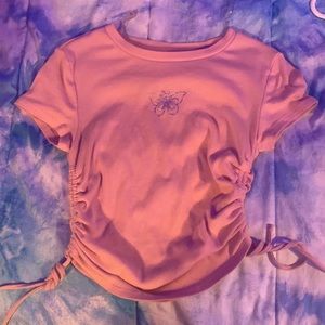 Butterfly shirt- light pink